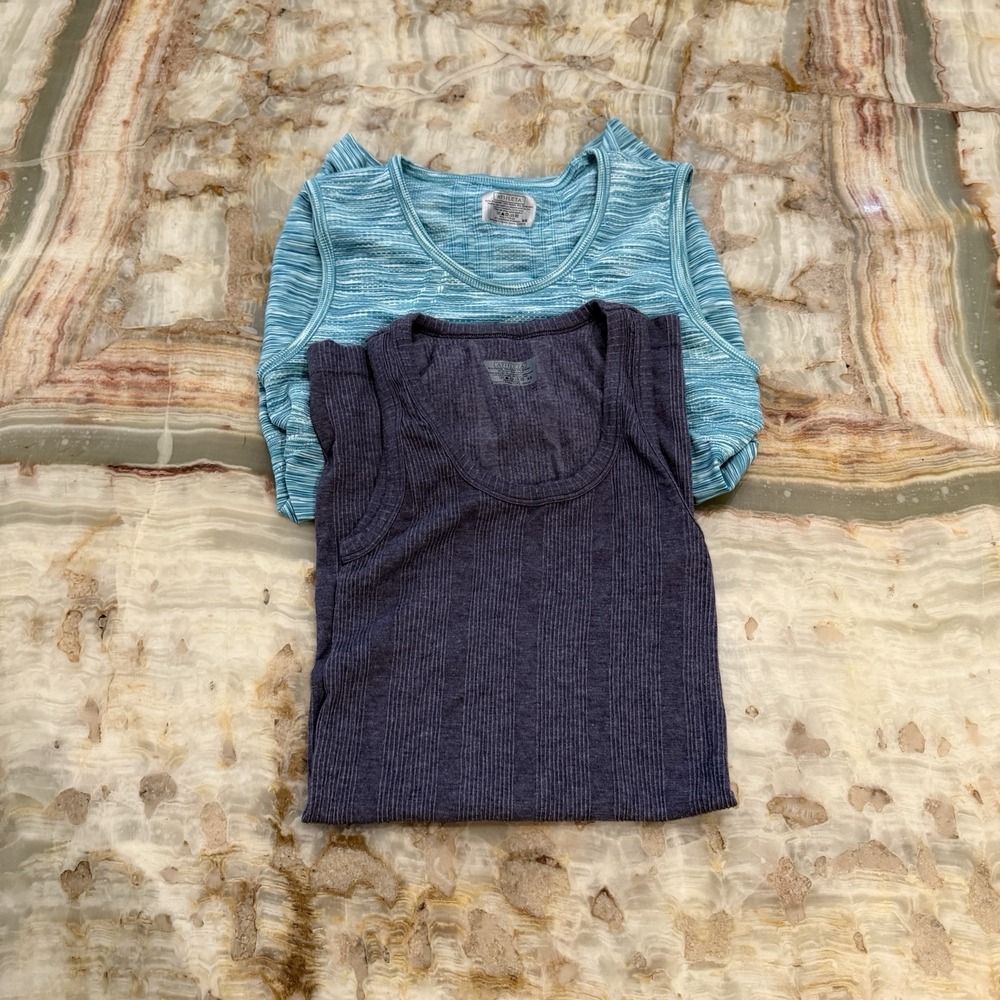 Athleta Lot of 2 Women's Sleeveless Tank Tops XS Blue Purple Athletic